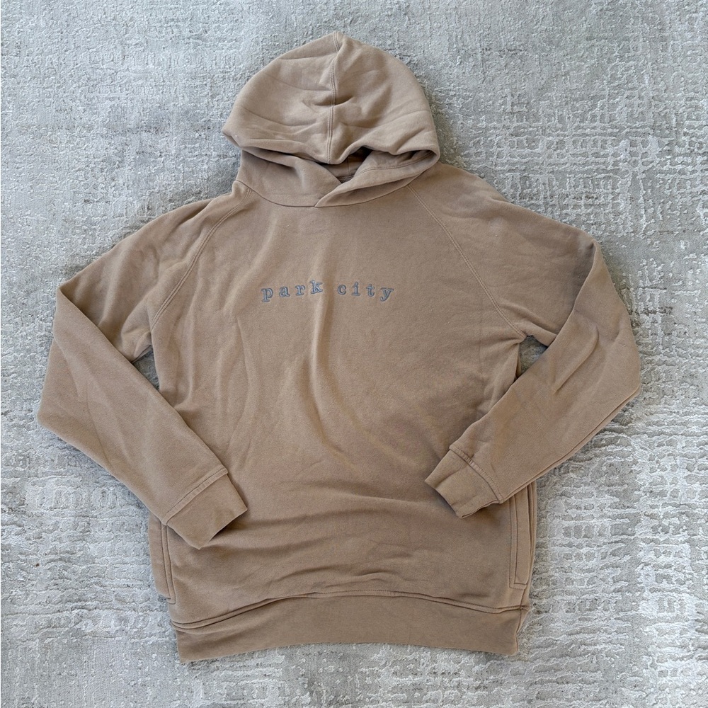 Tan Embroidered Hoodie